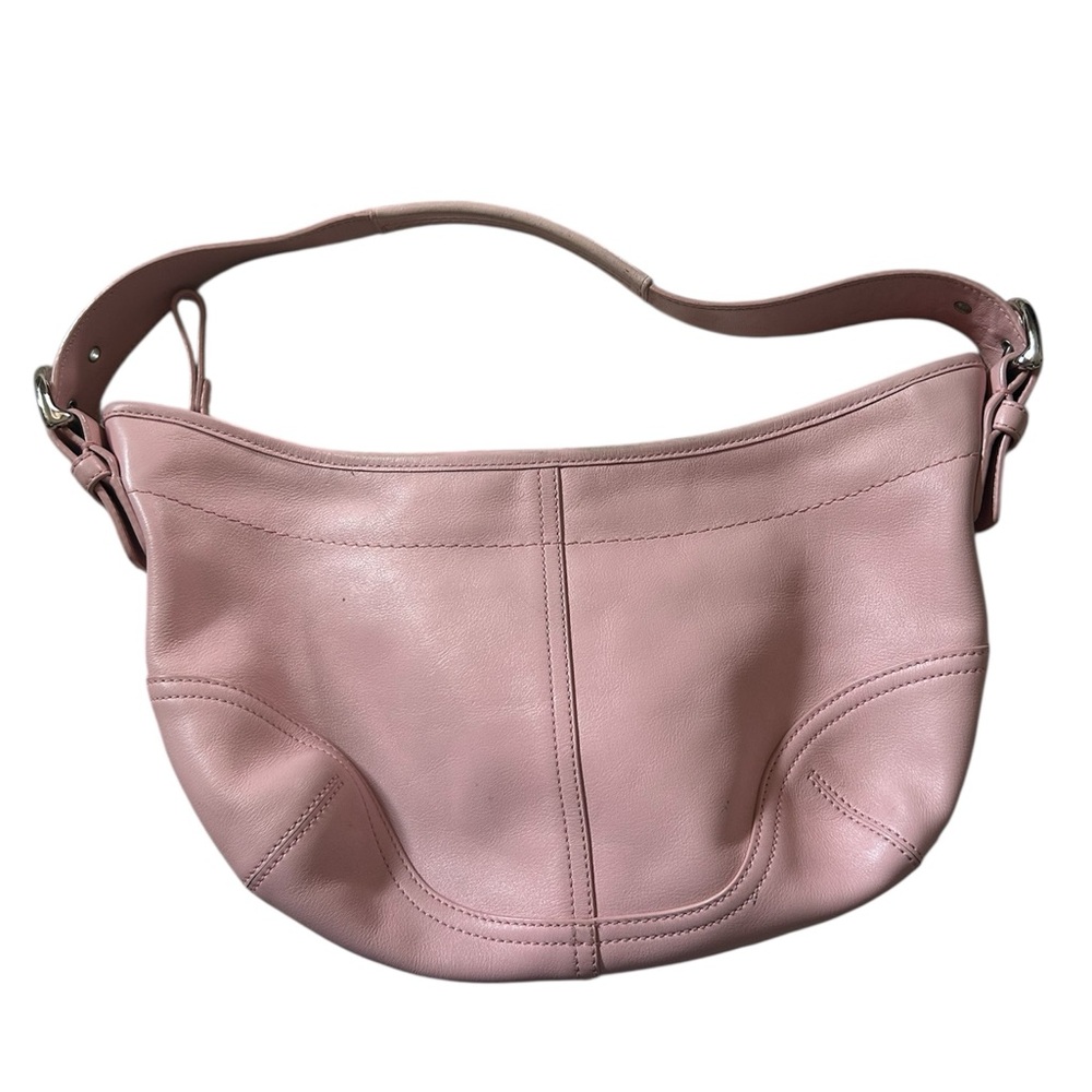 Vintage Coach Small Pink Soho Hobo Leather Shoulder Bag